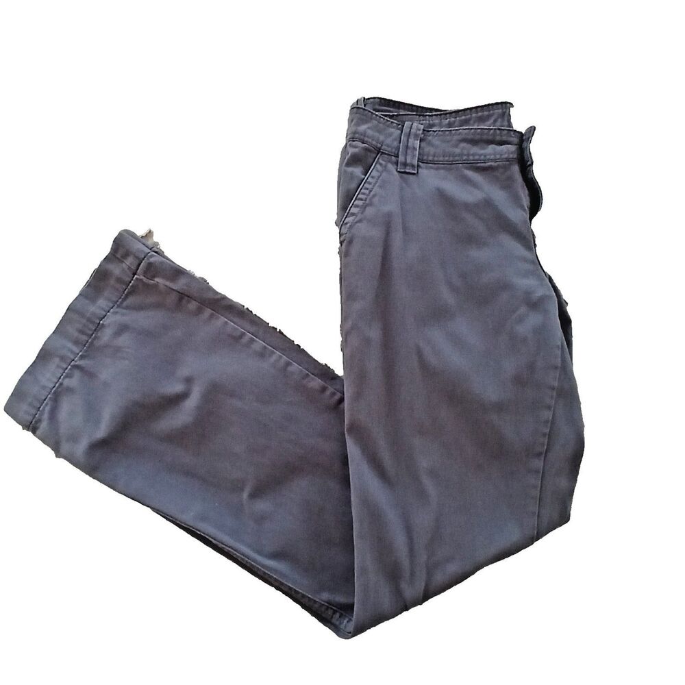 Aeropostale Low Rise Straight Leg Grey Chino Pants Juniors 7/8 Tall